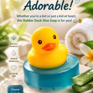 Adorable rubber duck aloe soap bar for kids